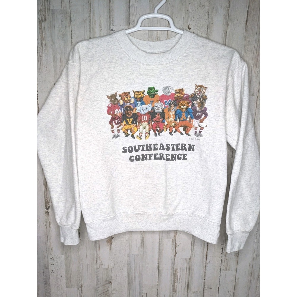 Southeastern Conference SEC College Mascot Sweatshirt Sz S Hanes Ultimate Cotton